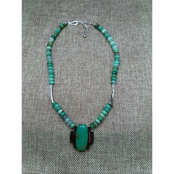 Jay King Green Gemstone & Sterling Silver Beaded Necklace - Picture 3 of 8